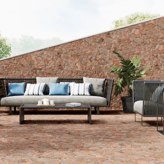 Gulvflis <strong>Esla</strong>  Flagstone Bronse Matt Relieff 44x66 cm
